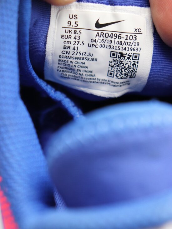 Nike Air Zoom Vapor X Knit Tennis Men\'s 9.5 Blue Crimson Sneakers AR0496-103 main image 9